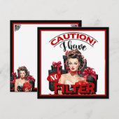 Retro Kerstmis Ongefilterde Pin-up Feestdagenkaart (Voorkant / Achterkant)