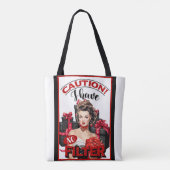 Retro Kerstmis Ongefilterde Pin-up Tote Bag (Achterkant)