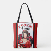 Retro Kerstmis Ongefilterde Pin-up Tote Bag (Achterkant)