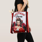 Retro Kerstmis Ongefilterde Pin-up Tote Bag (Dichtbij)