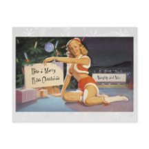 Retro Kerstmis Pinup