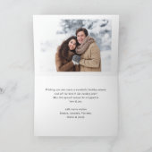 Retro Kerstmis Plaid 2 Foto Groet Feestdagen Kaart (Binnen)