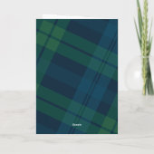 Retro Kerstmis Plaid 2 Foto Groet Feestdagen Kaart (Achterkant)