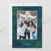 Retro Kerstmis Plaid 2 Foto Groet Feestdagenkaart (Achterkant)