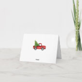 Retro Kerstmis Red Truck 3 PHOTO Greeting Holiday Kaart (Achterkant)