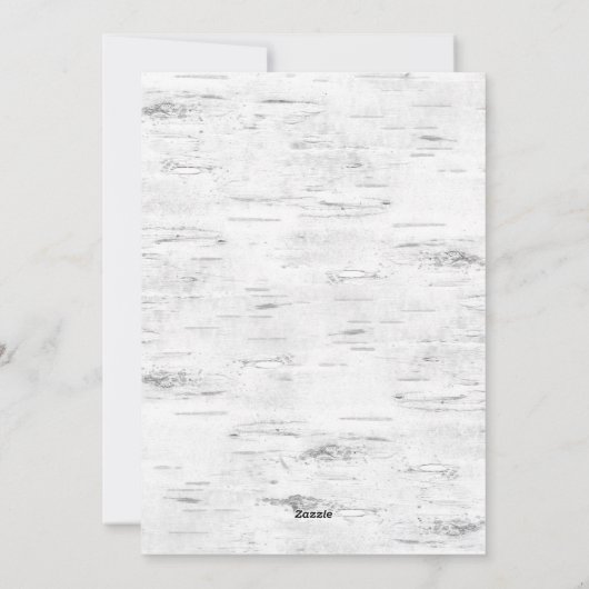 Retro Kerstmis Red Truck Rustic Birch Bark PHOTO Feestdagenkaart (Achterkant)