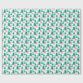  Retro Kerstmis rendieren Cadeaupapier (Vlak)