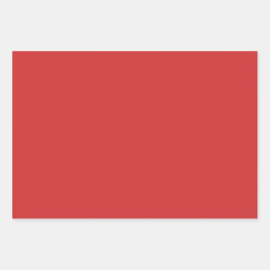 Retro Kerstmis Rode Stevige Kleur Inpakpapier Vel (Voorkant 2)