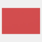 Retro Kerstmis Rode Stevige Kleur Inpakpapier Vel (Voorkant)