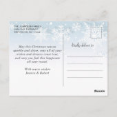 Retro Kerstmis Rustic 3 PHOTO Greep Briefkaart (Achterkant)