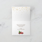 Retro Kerstmis Rustic 3 PHOTO Greep Feestdagen Kaart (Binnen)