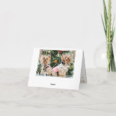 Retro Kerstmis Rustic 3 PHOTO Greep Feestdagen Kaart (Achterkant)