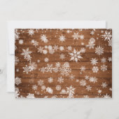 Retro Kerstmis Rustic 3 PHOTO Greep Feestdagenkaart (Achterkant)