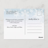 Retro Kerstmis Rustic 3 PHOTO Greeting Holiday Briefkaart (Achterkant)