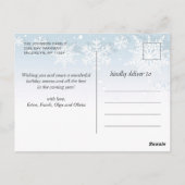 Retro Kerstmis Rustic 3 PHOTO Greeting Holiday Briefkaart (Achterkant)