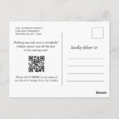 Retro Kerstmis Rustic 3 PHOTO Greeting Holiday Briefkaart (Achterkant)