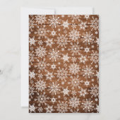 Retro Kerstmis Rustic 4 PHOTO Greep Feestdagenkaart (Achterkant)