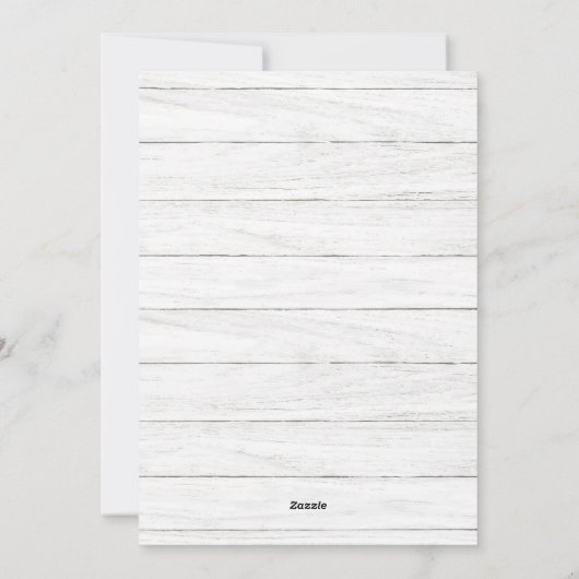 Retro Kerstmis Rustic 4 PHOTO Greep Feestdagenkaart (Achterkant)