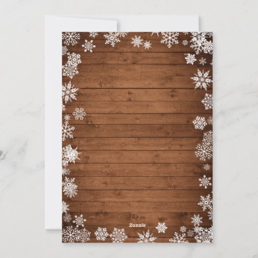 Retro Kerstmis Rustic 4 PHOTO Greep Feestdagenkaart (Achterkant)