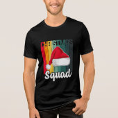 Retro Kerstmis — Santa Hat Festive Tri-Blend Shirt (Voorkant)