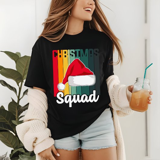Retro Kerstmis — Santa Hat Festive Tri-Blend Shirt