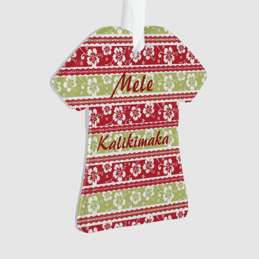 Retro Kerstmis Shirt Ornament (voorkant)