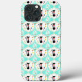 Retro Kerstmis Siamese Kat Ogee Case-Mate iPhone Case (Achterkant)