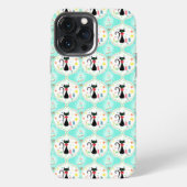 Retro Kerstmis Siamese Kat Ogee iPhone Hoesje (Achterkant)
