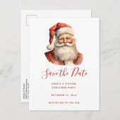 Retro Kerstmis Sinterklaas Aankondigingskaart (Voorkant / Achterkant)