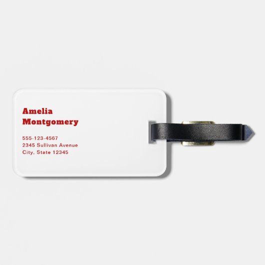 Retro Kerstmis Sinterklaas Bagagelabel (Achterkant horizontaal)