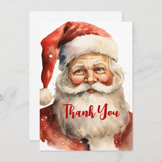 Retro Kerstmis Sinterklaas Bedankkaart (Voorkant / Achterkant)