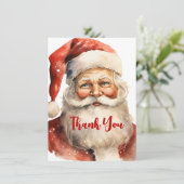 Retro Kerstmis Sinterklaas Bedankkaart (Staand voorkant)