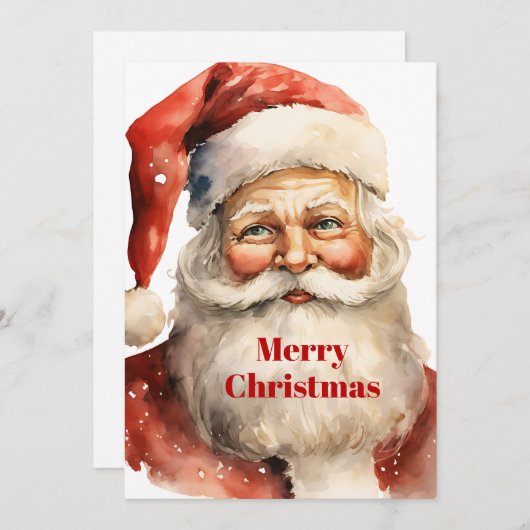 Retro Kerstmis Sinterklaas Feestdagenkaart (Voorkant / Achterkant)