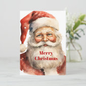 Retro Kerstmis Sinterklaas Feestdagenkaart (Staand voorkant)
