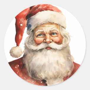 Retro Kerstmis Sinterklaas Ronde Sticker