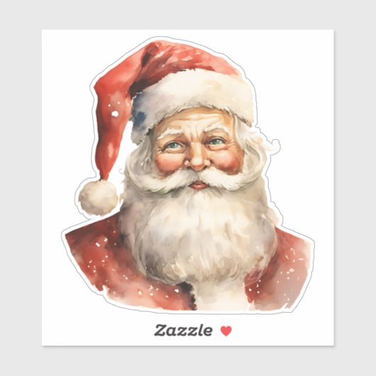 Retro Kerstmis Sinterklaas Sticker (Vel)