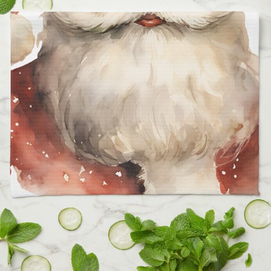 Retro Kerstmis Sinterklaas Theedoek (Gevouwen)