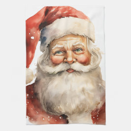 Retro Kerstmis Sinterklaas Theedoek