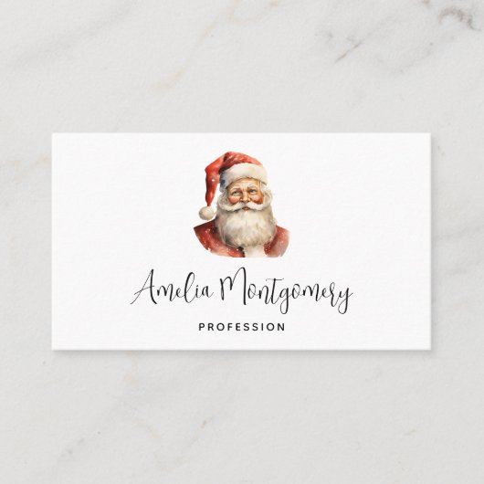 Retro Kerstmis Sinterklaas Visitekaartje (Voorkant)