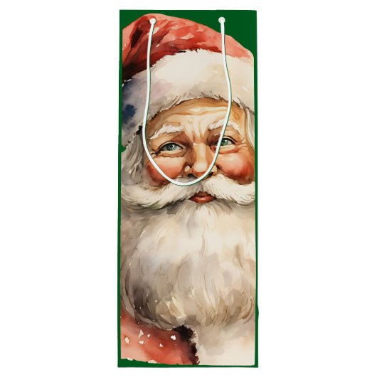 Retro Kerstmis Sinterklaas Wijn Cadeautas (Achterkant)