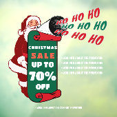 Retro Kerstmis Sinterklaas Zakelijke Uitverkoop Pr Raamsticker (Vel 3)