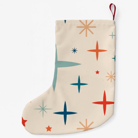 Retro Kerstmis Sparkle Custom Kleine Kerstsok (Achterkant)