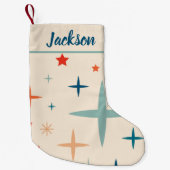 Retro Kerstmis Sparkle Custom Kleine Kerstsok (Voorkant)