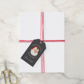 Retro Kerstmis speciale levering van de Kerstman Cadeaulabel (Met Touw)