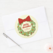 Retro Kerstmis Sticker (Envelop)