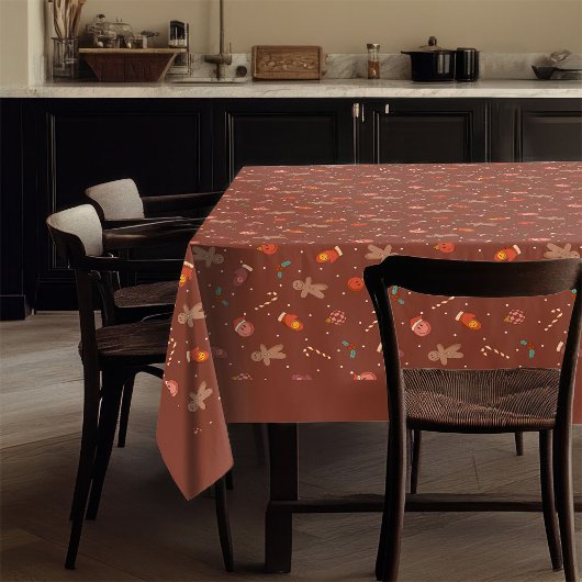 Retro Kerstmis Stof Pastel Vredige Eettafel Tafelkleed