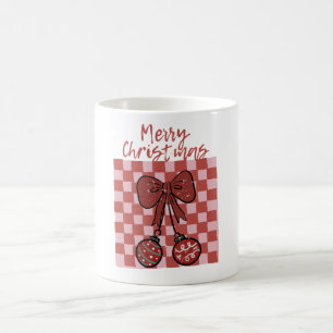 Retro Kerstmis Strik en Ornamenten Ontwerp Koffiemok