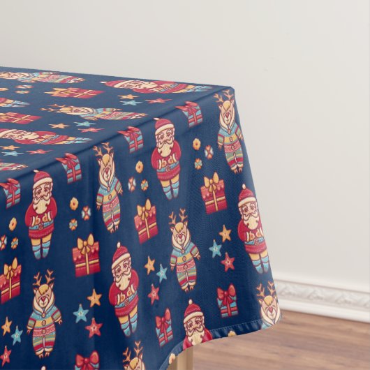 Retro Kerstmis Tafelkleed (Voorbeeld)
