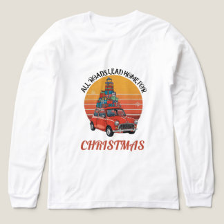 Retro Kerstmis Tri-Blend Shirt