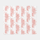 Retro Kerstmis Typografie Fleece Deken (Voorkant (Horizontaal))